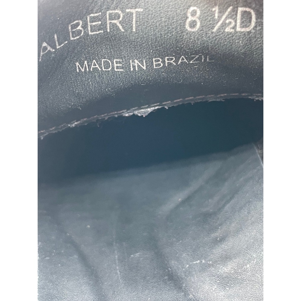 Belvedere Albert Mens 8.5 D Antique Burgundy Leather Low Top Sneakers Brazil - Picture 7 of 7